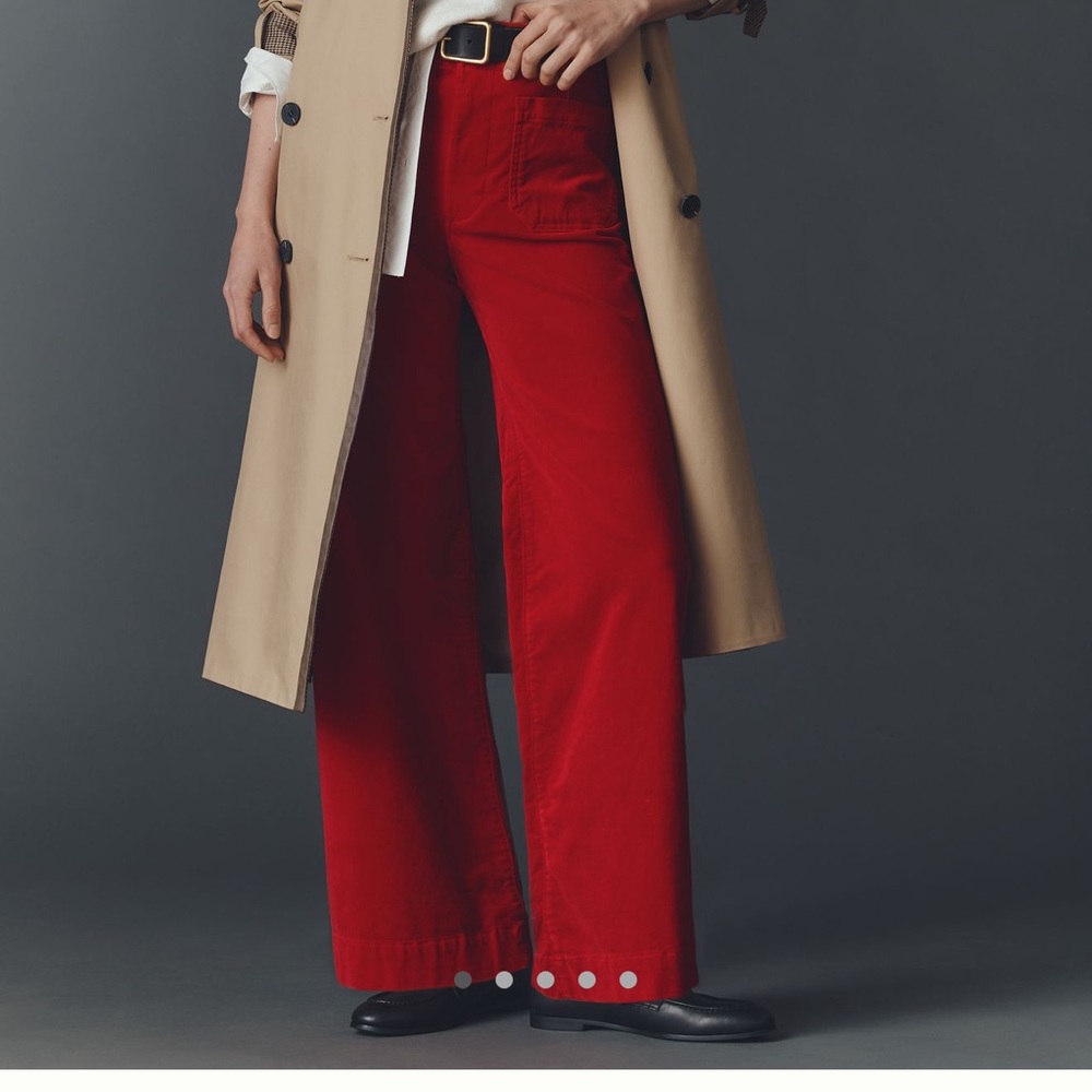 NWT Anthropologie Full Length Velvet Pants